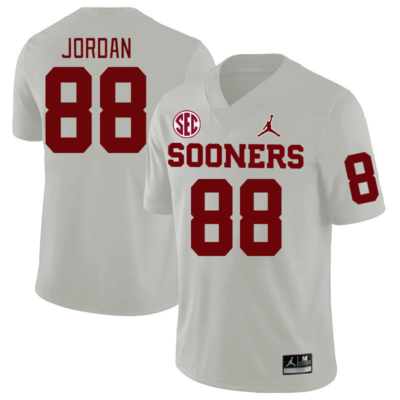 Men #88 Jacob Jordan Oklahoma Sooners 2024 SEC Conference College Football Jerseys-White